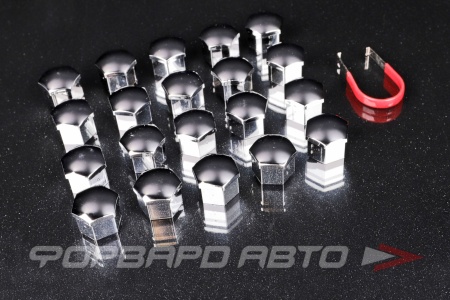 Купить Колпачок на крепеж, хром (hex17, blister 20+1) Save Car SC_Cr17