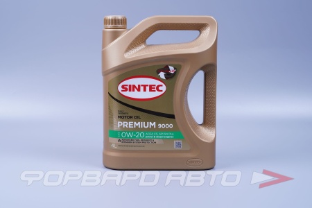 Купить Масло моторное 0W20 4л, PREMIUM 9000 C5 SP/CF (c) SINTEC 600135