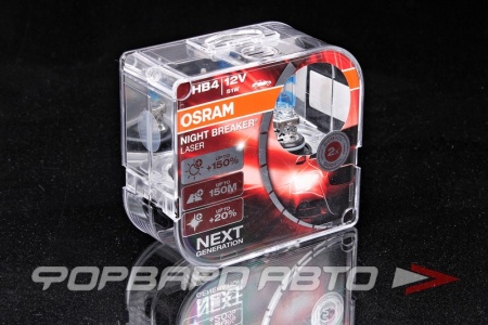 Купить Лампа HB4 12V 51W Night Breaker Laser +150% OSRAM 9006NL2HCB