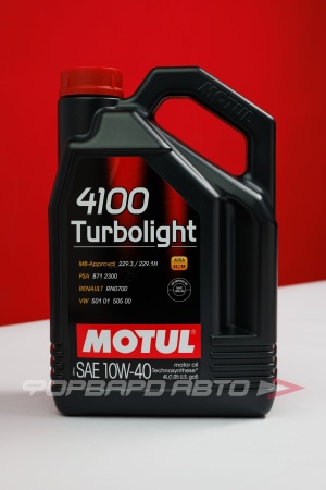 Купить Масло моторное 10W40 4л, Turbolight 4100 A3/B4 SN MOTUL 112933