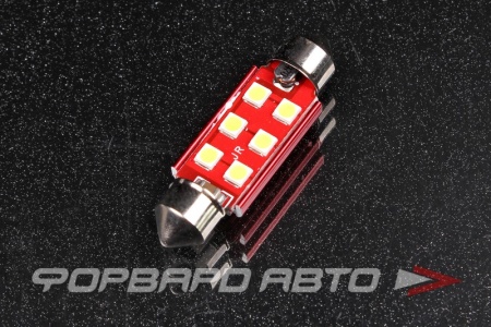 Купить Лампа светодиодная 12-24V C5W (салонная 39мм) 3030 , белая KS-AUTO 1139 SMD6