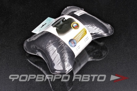 Купить Подушка на подголовник косточка экокожа черная AIRLINE ASP-B-05