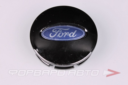 Купить Колпачок ступицы для литых дисков Ford, D58/66мм, h5.5-11мм, глянец Black/dark blue <> FD-11