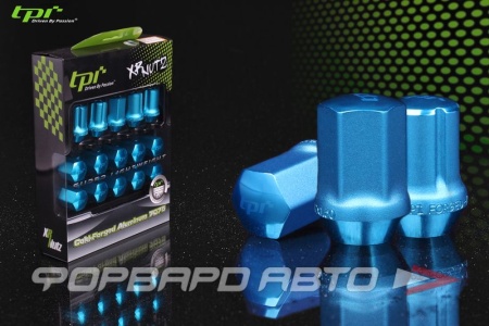 Купить Гайки колесные 12*1,50*35 конус, 16 шт. и 4 секретки, алюминий, голубые TPI TPI-XR11