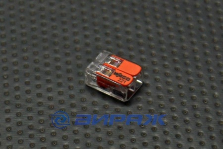 Купить Клемма 221-412 (2*4,0мм2) с рычажком  