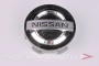Колпачок ступицы для литых дисков Nissan, D57/60мм, h8.5-10мм, Black+3D хром лого <> NS-04