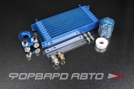 Купить Радиатор масляный 250*130*50 10 рядов + проставка фильтра + 2 шланга AN10 (маслокулер / oil cooler) AUTOBAHN88 