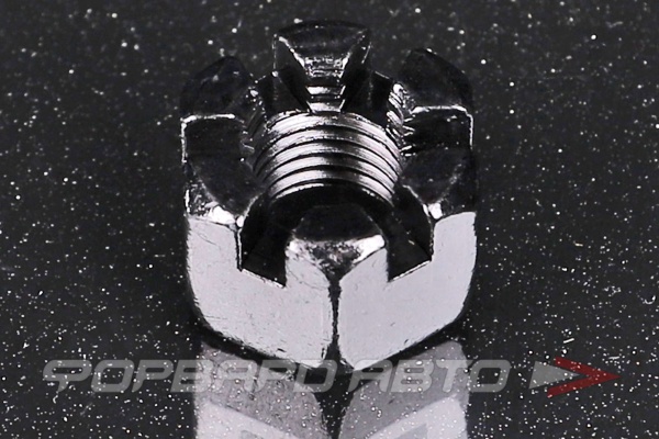 Гайка М10*1,25*12 S17 рулевого наконечника корончатая HYUNDAI / KIA 13134-10007B