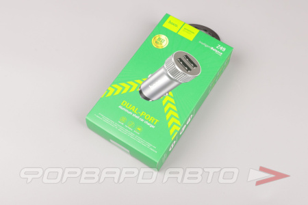 Купить Устройство зарядное в прикуриватель 2,4А 2USB HOCO Z49