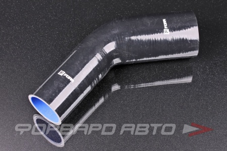 Купить Патрубок силиконовый 57-70 мм, 45°, L=150*150 мм, 4 слоя армировки, чёрный FORA ASHU04-45-57>70