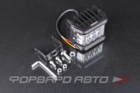 Купить Фара светодиодная 12V/24V 36W 6000К, 12 диодов ближний, 95*75*60 мм прямоугольная SKYWAY S07201065