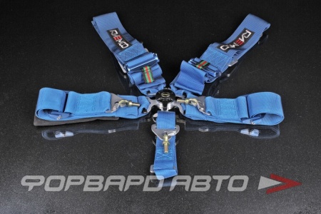 Купить Ремни 5-ти точечные, 3"+3" SFI синий RAEMCO S-C-05B-ML
