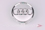 Колпачок ступицы для литых дисков Audi, D72/74мм, Silver+3D хром лого+ободок <> AD-09