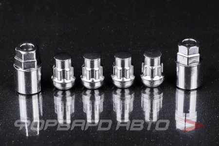 Купить Секретки для колес гайки 12*1,5*32  хром сфера с выступом, 2 ключа, 418445H2 ВЕКТОР 418445H2