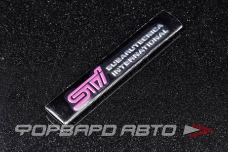 Купить Эмблема STI самоклеющаяся 73*12, черная MELCO 