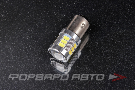 Лампа светодиодная 12V P21/5W S25 18 SMD диода BAY15d 2-конт Белая SKYWAY S08201317