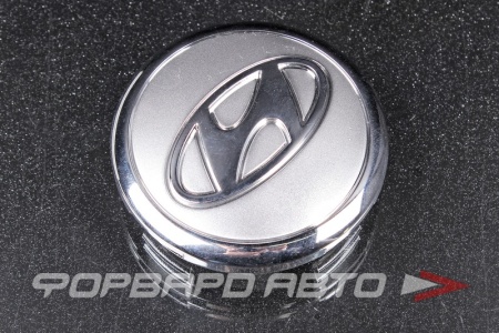 Купить Колпачок ступицы для литых дисков Hyundai, D58/65мм, Silver+3D лого+хром ободок <> HY-03
