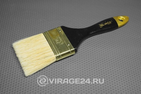 Купить Кисть плоская Профи  63мм натуральная щетина, деревянная ручка MATRIX 