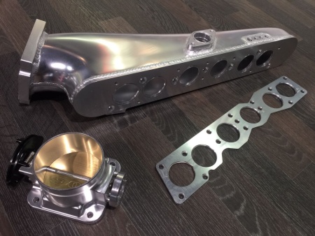 Купить Коллектор впускной TOYOTA 2JZ-GTE + 90 мм дросель, БЕЗ рейки и БЕЗ раннеров (под сток раннера) AUTOBAHN88 