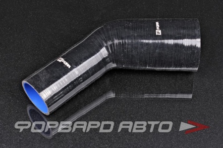 Купить Патрубок силиконовый 57-76 мм, 45°, L=150*150 мм, 4 слоя армировки, чёрный FORA ASHU04-45-57>76