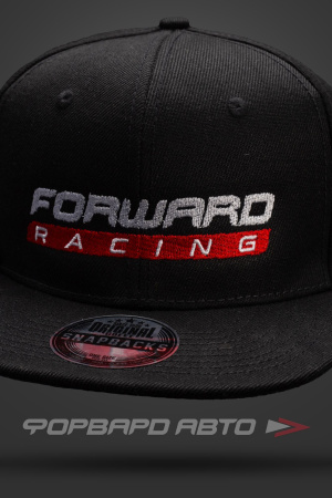 Кепка "FORWARD RACING", черная, прямой козырек (2023) ФОРВАРД АВТО 