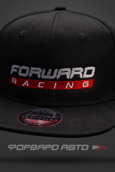 Кепка "FORWARD RACING", черная, прямой козырек (2023) ФОРВАРД АВТО 