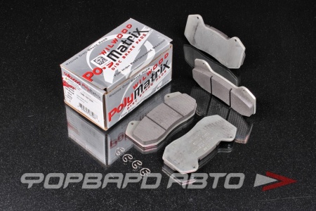 Купить Колодки тормозные 6 pot, PolyMatrix B WILWOOD 15B-10725K