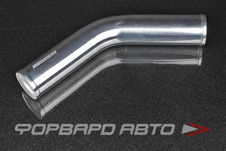 Купить Патрубок алюминиевый 51 мм 45 градусов хром AUTOBAHN88 