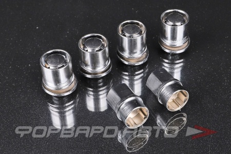 Купить Секретки для колес гайки 12*1,5*37 мм, прессшайба, носик 18,5мм,хром MATRIX 436445X2