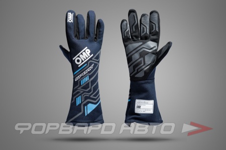 Купить Перчатки SPORT темно-синий/голубой, (FIA 8856-2018) OMP IB0-0777-A01-244