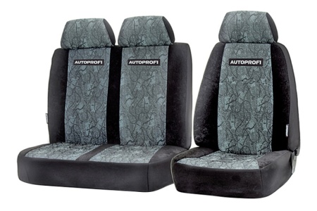 Купить Чехлы на сиденья грузовиков (5 предметов, 2 сид и  3 спинки) , литые подголовники "CYCLONE" AUTOPROFI GRU-001 Cyclone