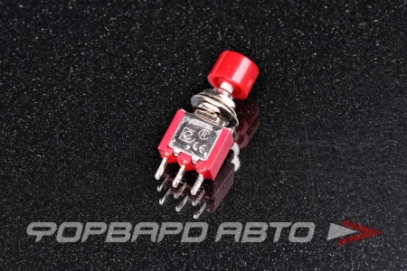 Купить Кнопка 2 положения, без фиксации (нормально замкнутая) ON-(OFF)-(ON) (три контакта) <> TS-008