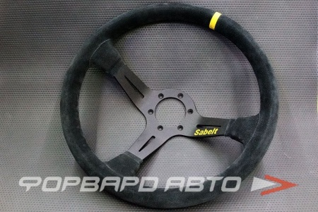 Купить Руль 350мм., RAC (замша) черный, большой вылет SABELT 