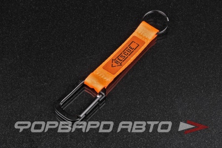 Купить Брелок RESCUE с карабином, текстильный, оранжевый  