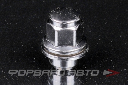 Купить Гайка колеса 12*1,25*37,5 прессшайба 20 мм, ключ на 21, сталь, хром (Nissan, Infiniti) ВЕКТОР 733844 Cr