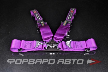 Купить Ремни 4-х точечные, 3"+2" фиолетовый RAEMCO C-4P-H-ML