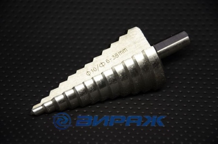 Купить Сверло ступенчатое 6-38мм, (12 ступеней) <> 21638