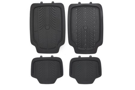 Купить Коврики универсальные, ПВХ+мет.шипы, антипробуксовочная подкладка 2-в-1(4шт), "ANTISLIP", сер. ISKY 