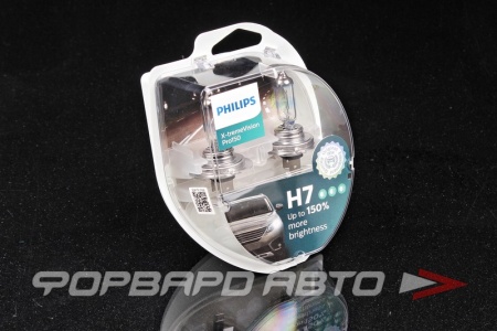 Купить Лампа H7 12V 55W X-Treme Vision Pro (+150%) (2шт) PHILIPS 12972 XVPS2