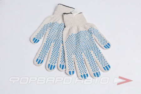 Купить Перчатки х/б с ПВХ Точка 4 нити класс 10 ГОСТ <> 