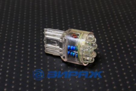 Купить Лампа светодиодная 12V T20 7443 9SMD красная ASIASTAR 