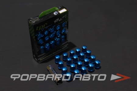 Купить Гайки колесные 12*1,25 35мм23мм19мм, 16 шт + 4 секретки + специальный ключ FN Nuts, алюминий, голубой TPI TPI-XR12