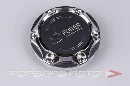 Купить Колпачок ступицы для литых дисков D62/67мм, хром S-POWER с буртом+6 декоративных гаек US-03 <> US-03