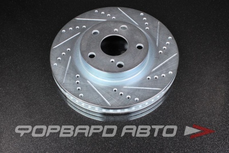 Купить Диск тормозной передний Toyota CAMRY 2006-2015 V40 V50, RAV4 02/06-,ES 12- (296мм) перфорация + насечки R1 CONCEPTS 