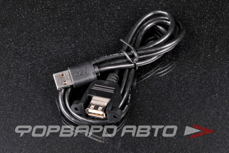 Кабель USB - USB с креплением на корпус (мама), удлинитель 100см (AM/AF) GCR GCR-52446