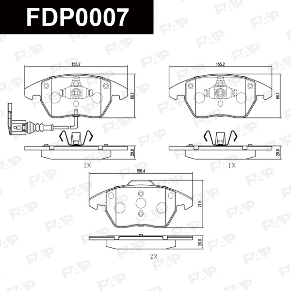 Колодки тормозные FAP FDP0007