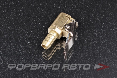 Купить Наконечник насоса под шланг 8мм (с флажком) Евро латунь <> 100-046