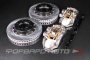Комплект тормозной системы R18 Toyota LC200 после 2015г., LX570  (суппорта + диски + колодки + шланги) BREMBO STYLE 