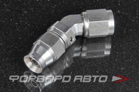 Купить Фитинг AN4 - AN4 45°, под тефлоновый шланг PTFE, нержавеющая сталь AB88 