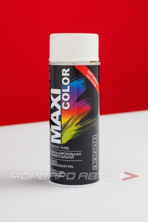 Купить Краска белая матовая, аэрозоль, 400мл MAXI COLOR 9010MX